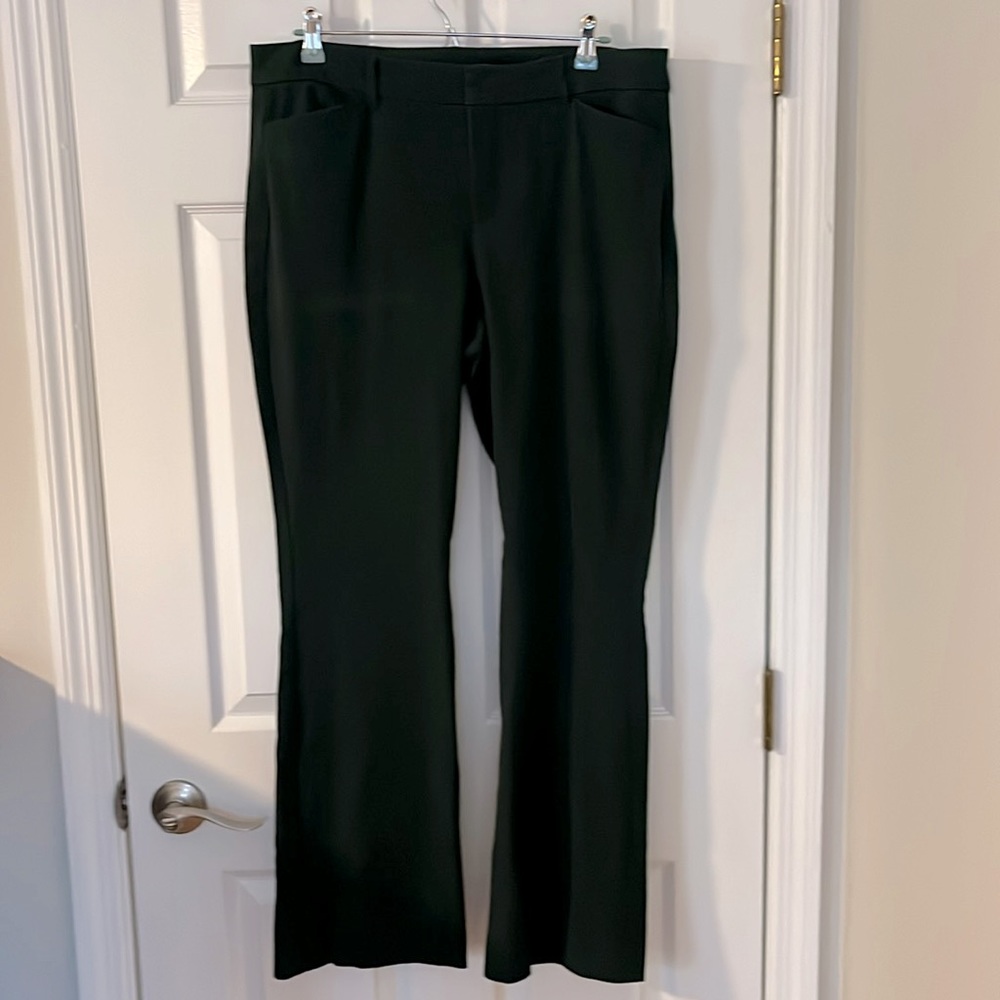 Dark Green High-Rise Pixie Flare Pants